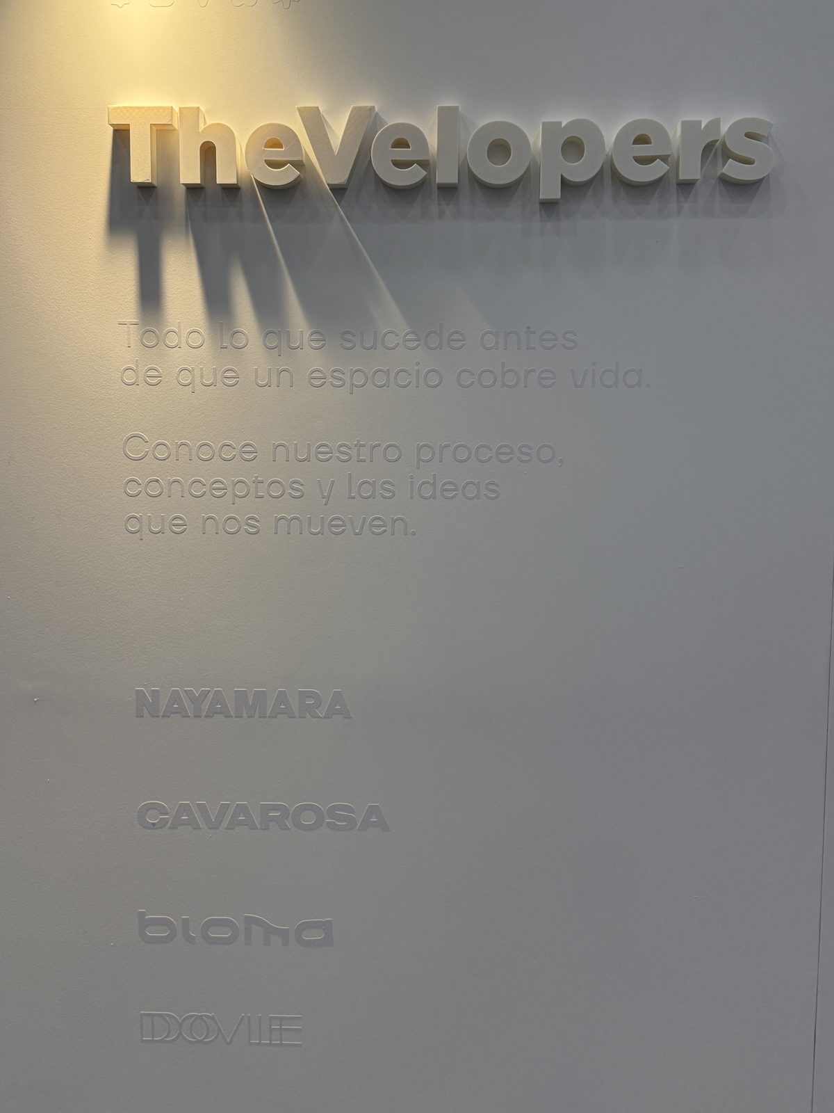 The Velopers brand wall at the fair